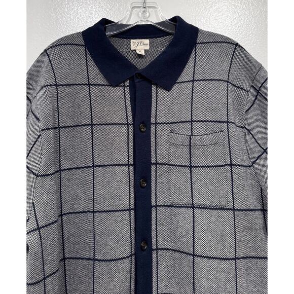 J. Crew Knit Jacquard Polo Shirt Men’s Size XL Button Up Sweater Short Sleeve - Picture 2 of 8